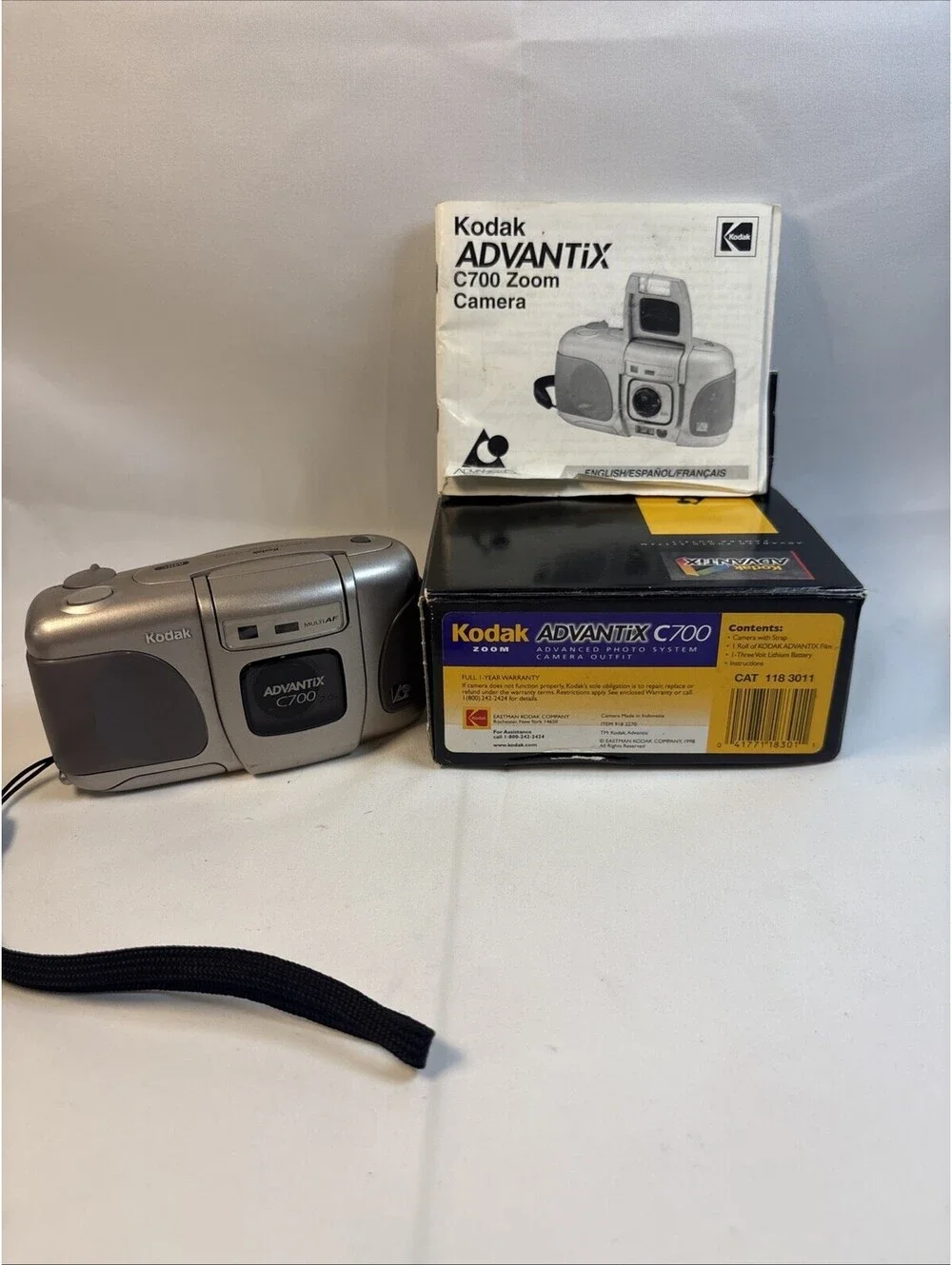 Vintage Kodak Advantix C700 APS Zoom Camera 30-60mm + Original Box & Strap